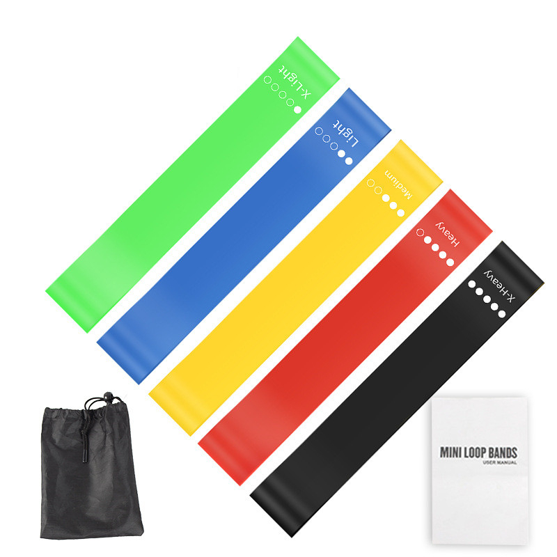 Yoga Fitness Stretching Strap - Set di 5 Fasce di Resistenza