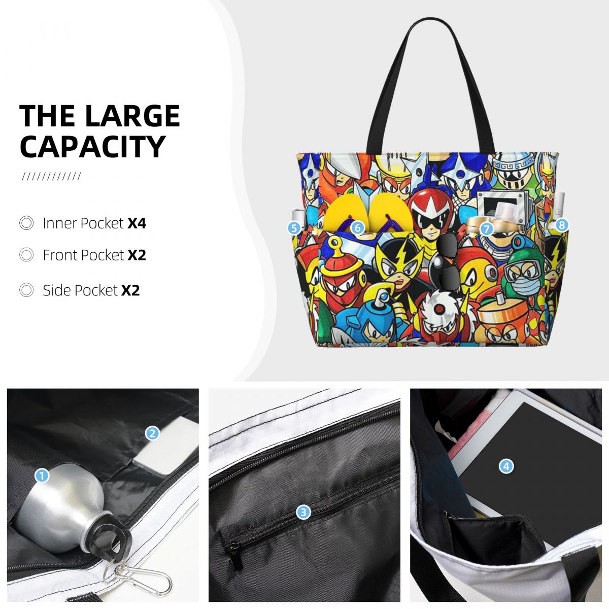 Borsa tote da spiaggia Mega Ma - Yoga Fitness Videos Free recensione e prezzo