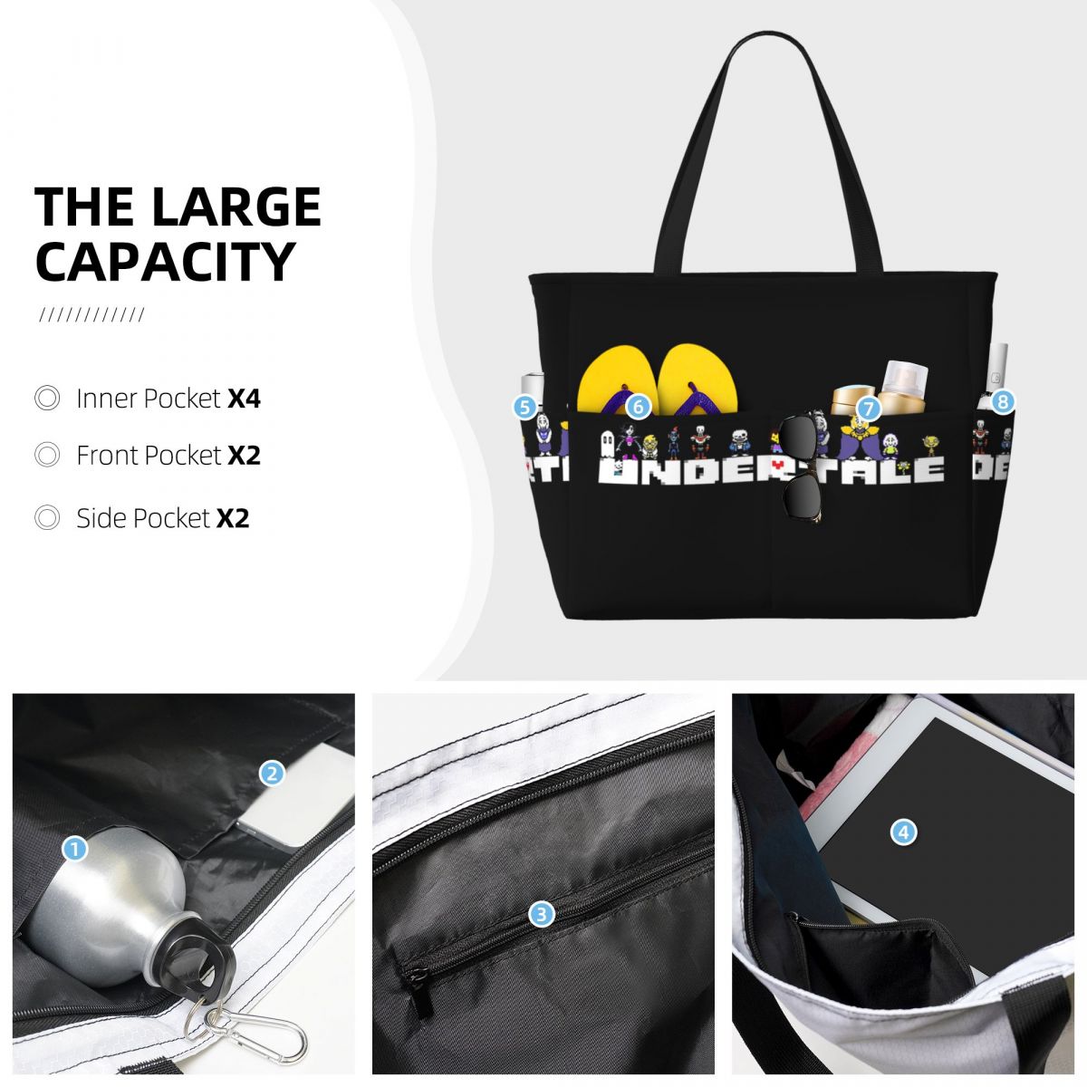 Borsa tote da spiaggia con gra - Yoga Fitness Videos Free recensione e prezzo