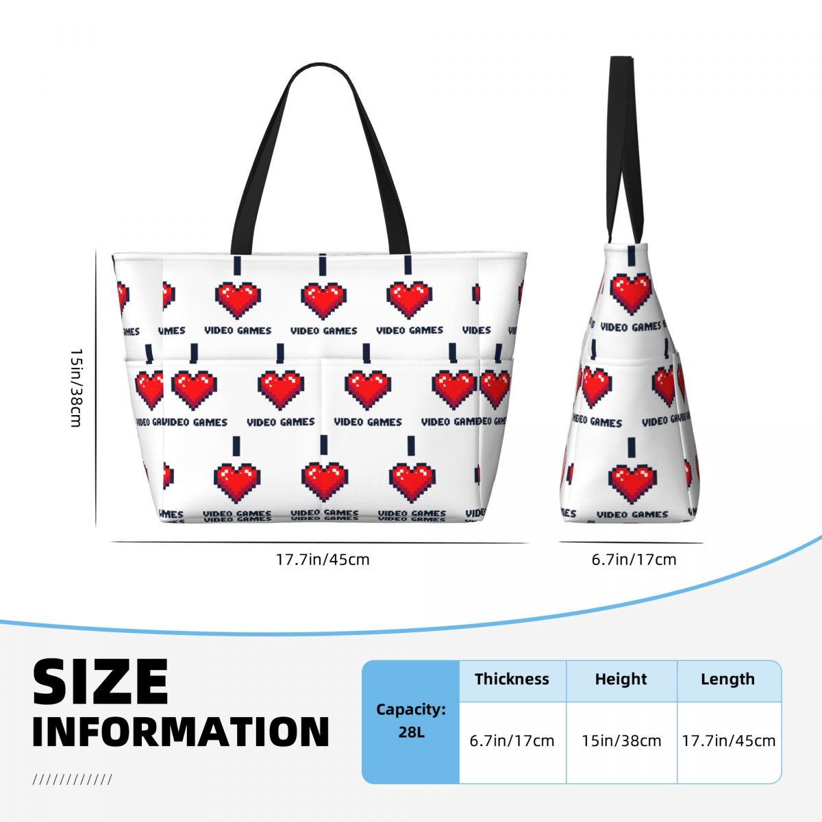 Borsa da spiaggia I Heart Vide - Yoga Fitness Videos Free recensione e prezzo