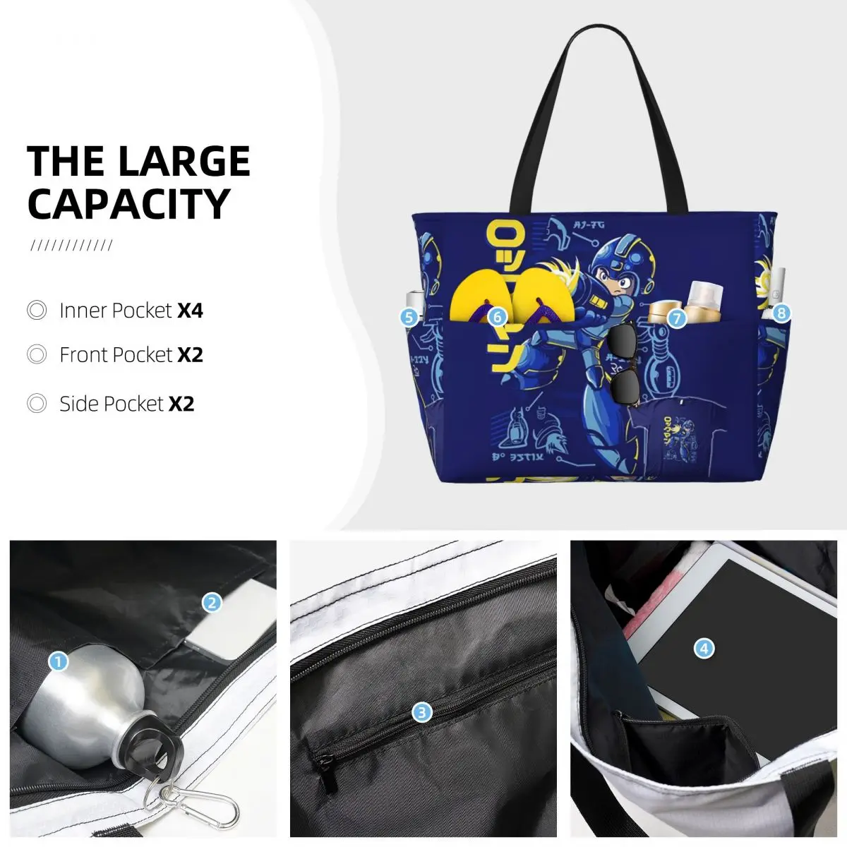 Borsa tote da spiaggia Mega Ma - Yoga Fitness Videos Free recensione e prezzo
